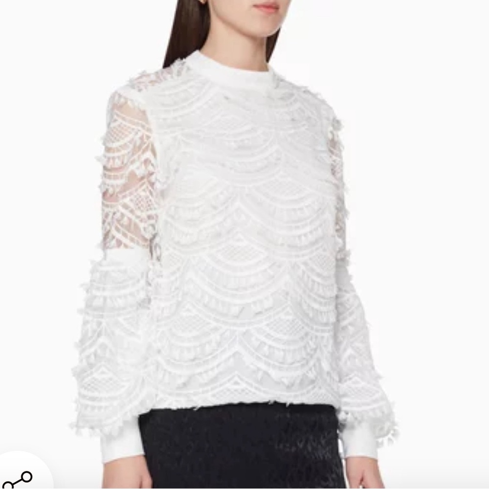 Azulu Luna Rosa Blouse Off White, XS, NWT